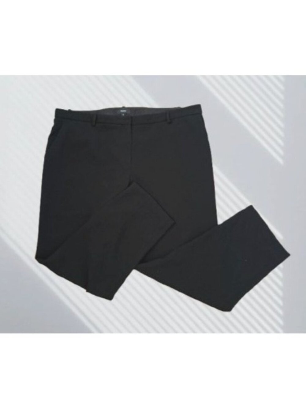Theory Womens Black Admiral Crepe Trousers Size 18 Classic Fit Work Pants